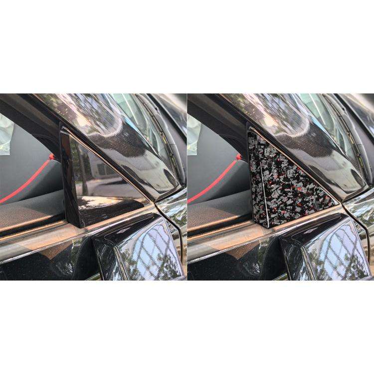 4pcs/Set Forged Gold Foil Carbon Fiber Car Outside A-pillar Decorative Sticker for Chevrolet Corv...