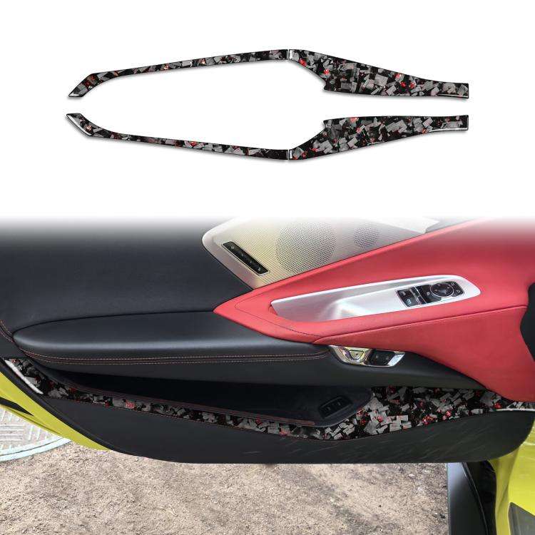 4pcs/Set Forged Gold Foil Carbon Fiber Car Door Storage Panel Decorative Sticker for Chevrolet Co...