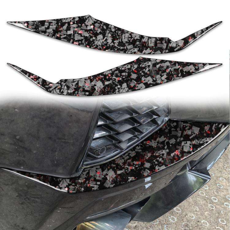 2pcs/Set Forged Gold Foil Carbon Fiber Car Rear Air Vent Decorative Sticker for Chevrolet Corvett...