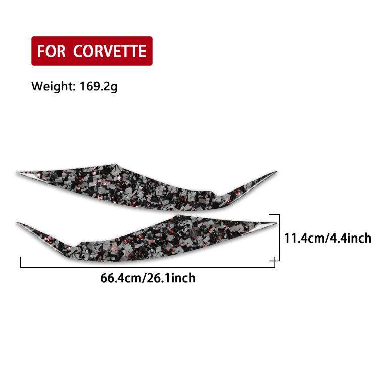 2pcs/Set Forged Gold Foil Carbon Fiber Car Rear Air Vent Decorative Sticker for Chevrolet Corvett...