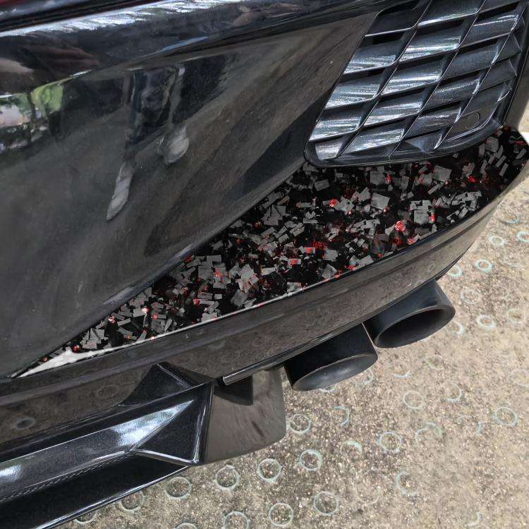 2pcs/Set Forged Gold Foil Carbon Fiber Car Rear Air Vent Decorative Sticker for Chevrolet Corvett...
