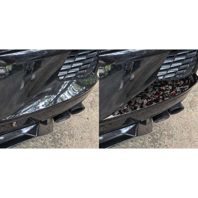 2pcs/Set Forged Gold Foil Carbon Fiber Car Rear Air Vent Decorative Sticker for Chevrolet Corvett...