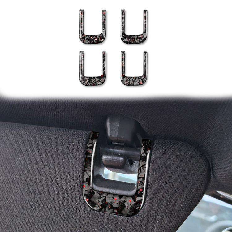 4pcs/Set Forged Gold Foil Carbon Fiber Car Sun Visor Decorative Sticker for Chevrolet Corvette C8...