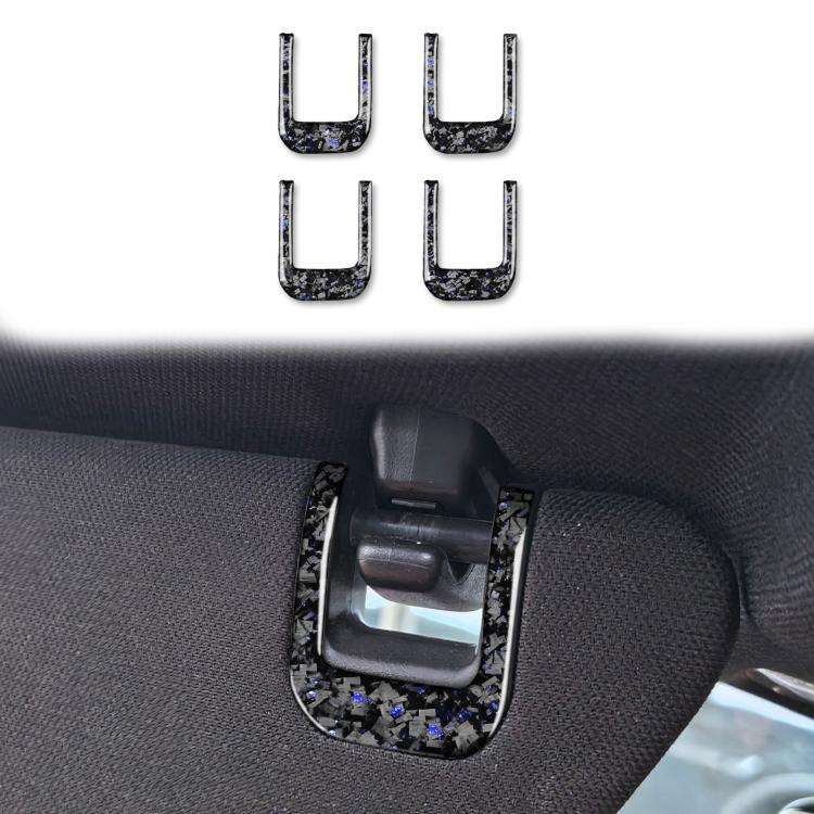 4pcs/Set Forged Gold Foil Carbon Fiber Car Sun Visor Decorative Sticker for Chevrolet Corvette C8...