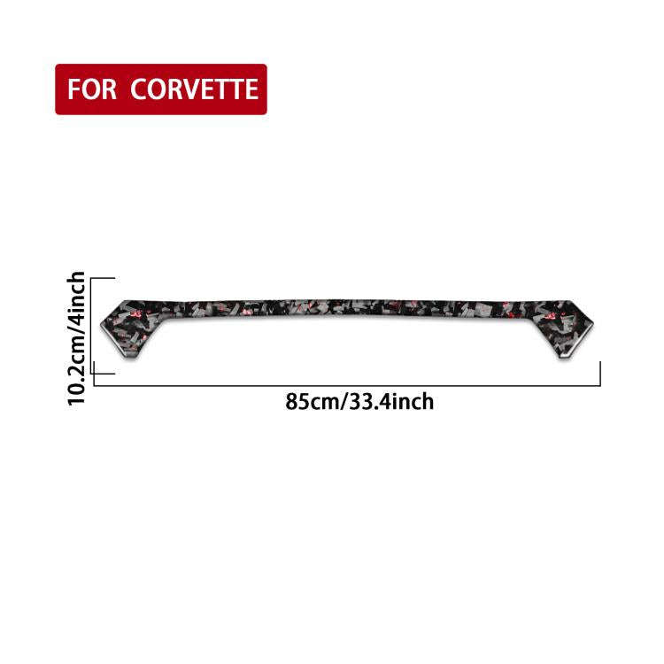 Forged Gold Foil Carbon Fiber Car Trunk Decorative Sticker for Chevrolet Corvette C8 2020-, Left ...