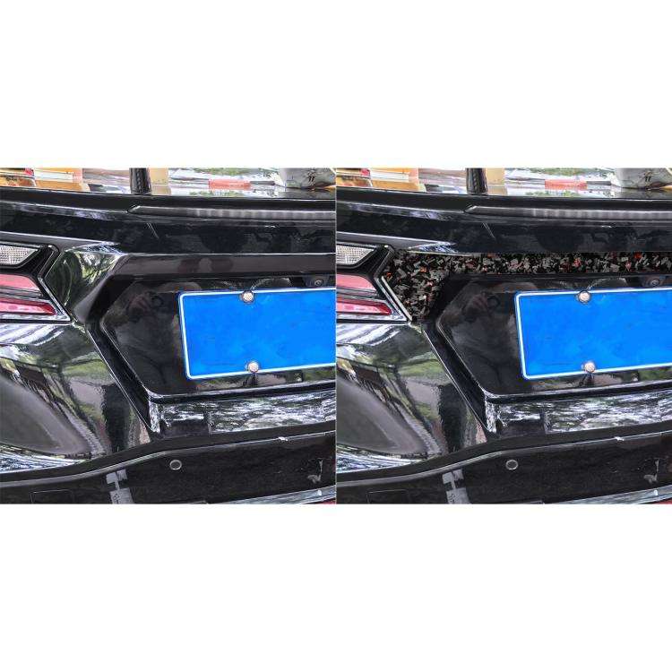 Forged Gold Foil Carbon Fiber Car Trunk Decorative Sticker for Chevrolet Corvette C8 2020-, Left ...