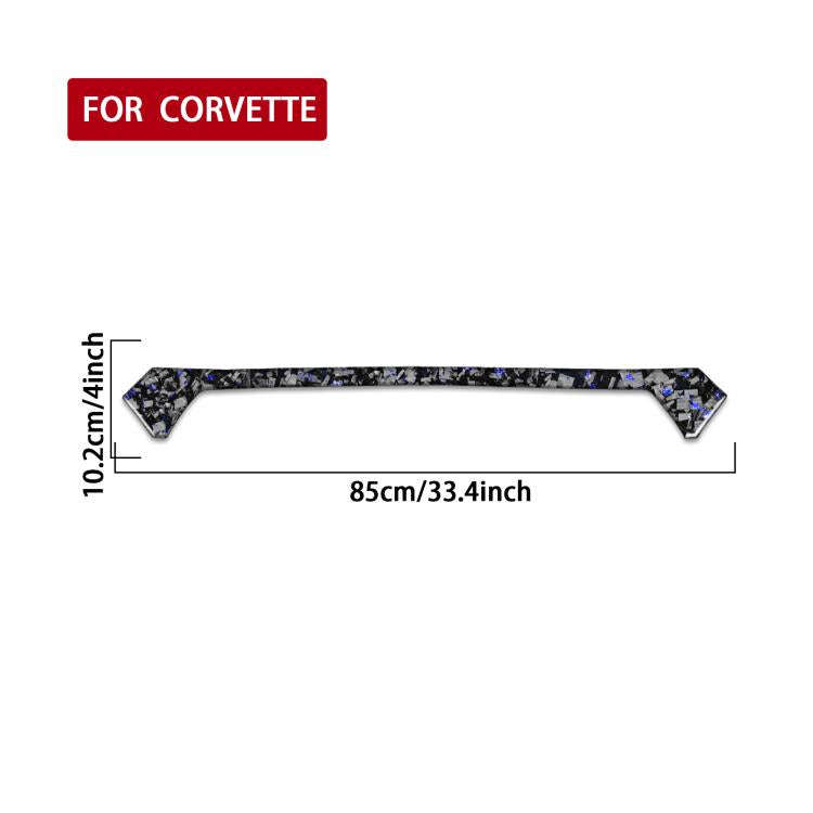 Forged Gold Foil Carbon Fiber Car Trunk Decorative Sticker for Chevrolet Corvette C8 2020-, Left ...