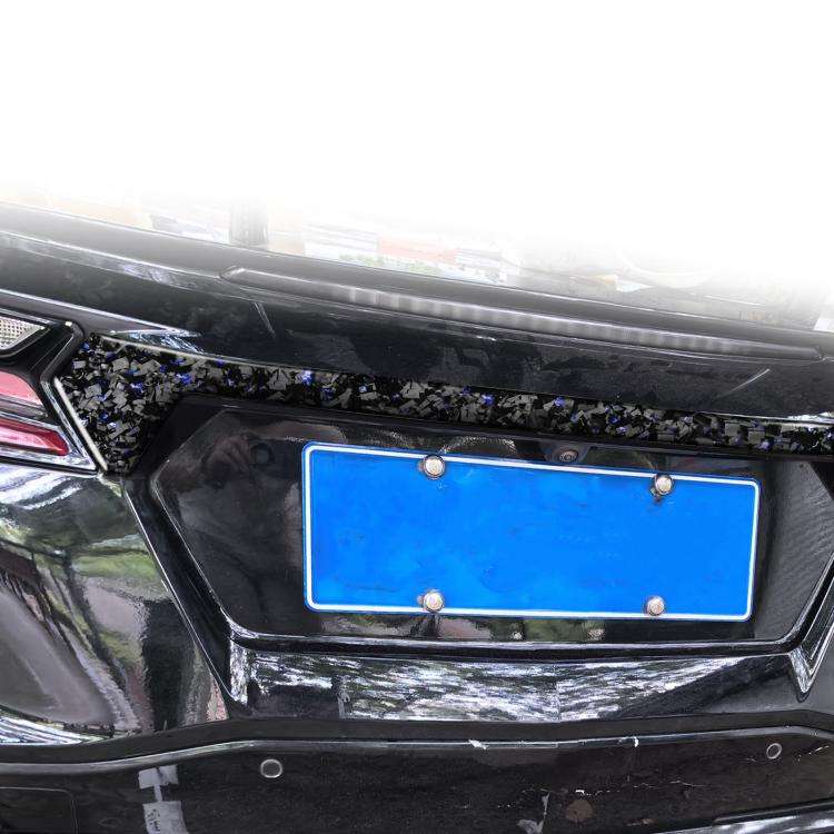 Forged Gold Foil Carbon Fiber Car Trunk Decorative Sticker for Chevrolet Corvette C8 2020-, Left ...