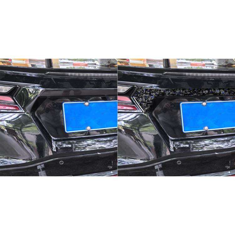 Forged Gold Foil Carbon Fiber Car Trunk Decorative Sticker for Chevrolet Corvette C8 2020-, Left ...