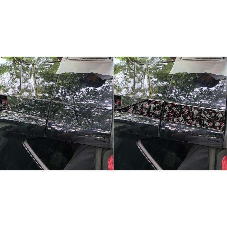 4pcs/Set Forged Gold Foil Carbon Fiber Car Roof Sides Decorative Sticker for Chevrolet Corvette C...