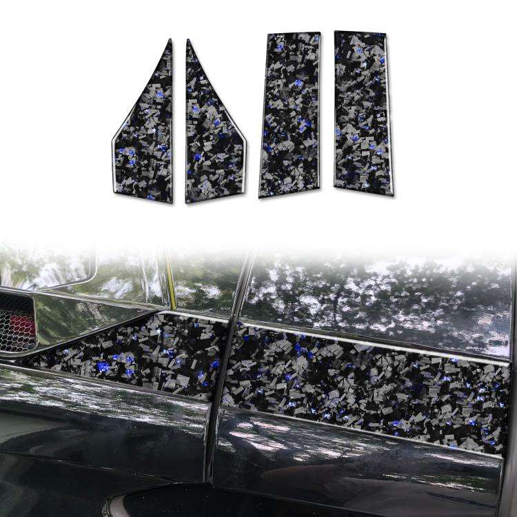 4pcs/Set Forged Gold Foil Carbon Fiber Car Roof Sides Decorative Sticker for Chevrolet Corvette C...
