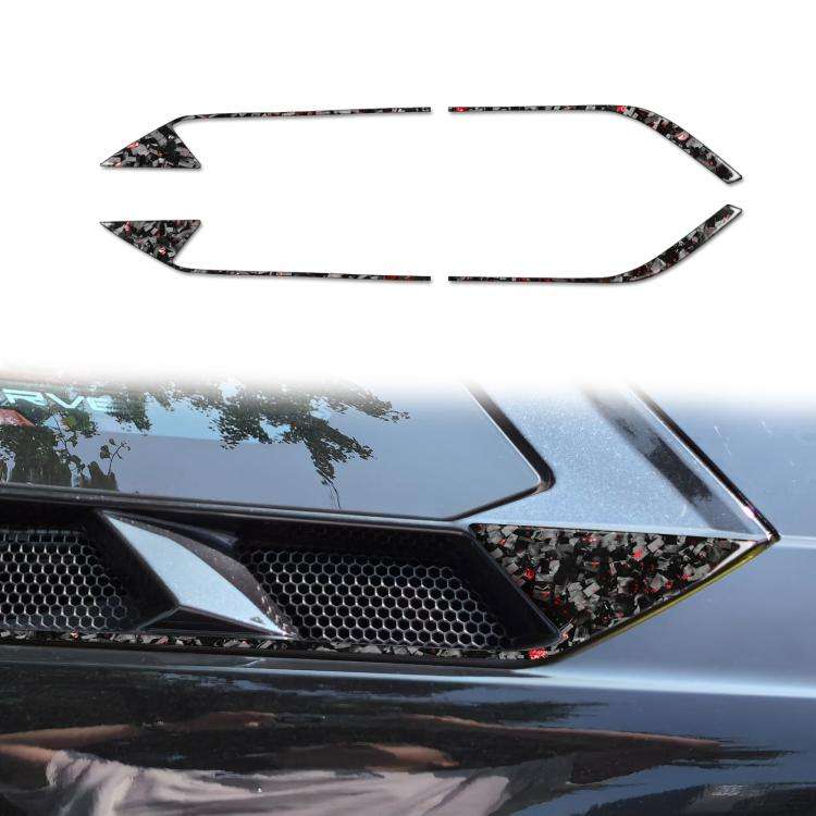 4pcs/Set Forged Gold Foil Carbon Fiber Car Roof Engine Vents Decorative Sticker for Chevrolet Cor...