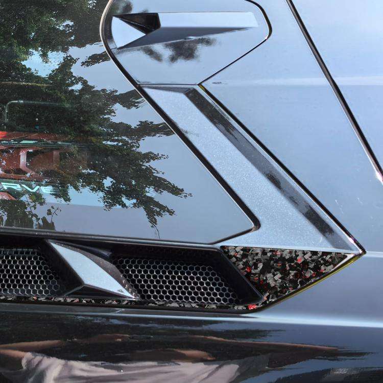 4pcs/Set Forged Gold Foil Carbon Fiber Car Roof Engine Vents Decorative Sticker for Chevrolet Cor...