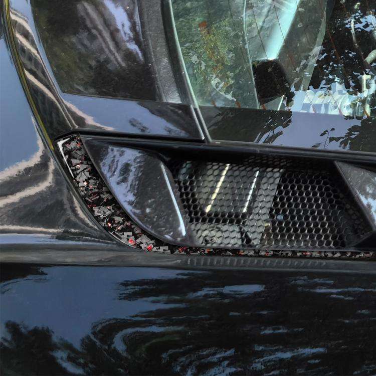 4pcs/Set Forged Gold Foil Carbon Fiber Car Roof Engine Vents Decorative Sticker for Chevrolet Cor...