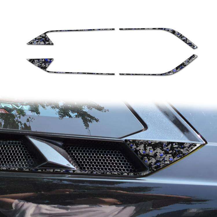 4pcs/Set Forged Gold Foil Carbon Fiber Car Roof Engine Vents Decorative Sticker for Chevrolet Cor...
