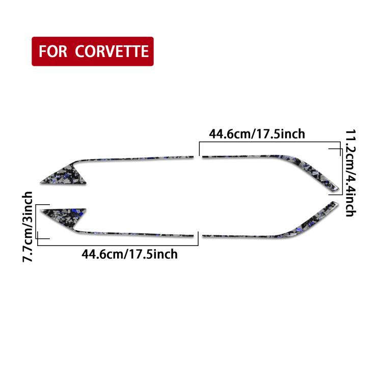 4pcs/Set Forged Gold Foil Carbon Fiber Car Roof Engine Vents Decorative Sticker for Chevrolet Cor...