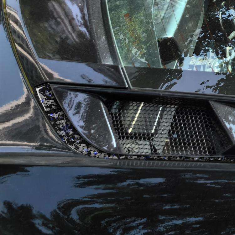 4pcs/Set Forged Gold Foil Carbon Fiber Car Roof Engine Vents Decorative Sticker for Chevrolet Cor...