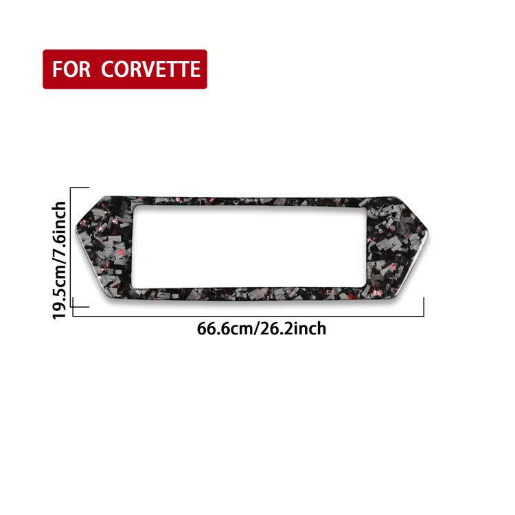 Forged Gold Foil Carbon Fiber Car Rear License Plate Frame Decorative Sticker for Chevrolet Corve...