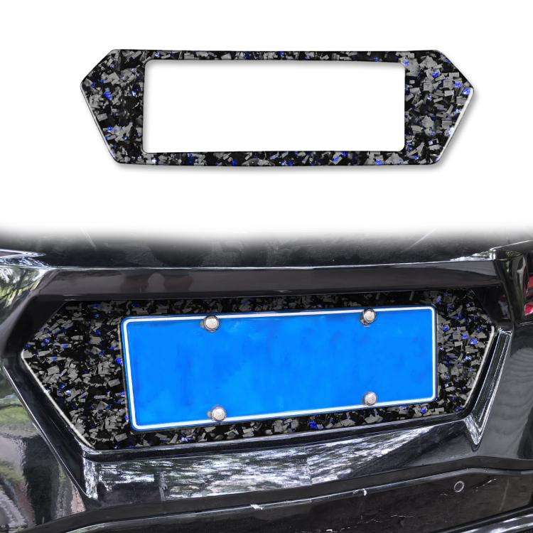 Forged Gold Foil Carbon Fiber Car Rear License Plate Frame Decorative Sticker for Chevrolet Corve...