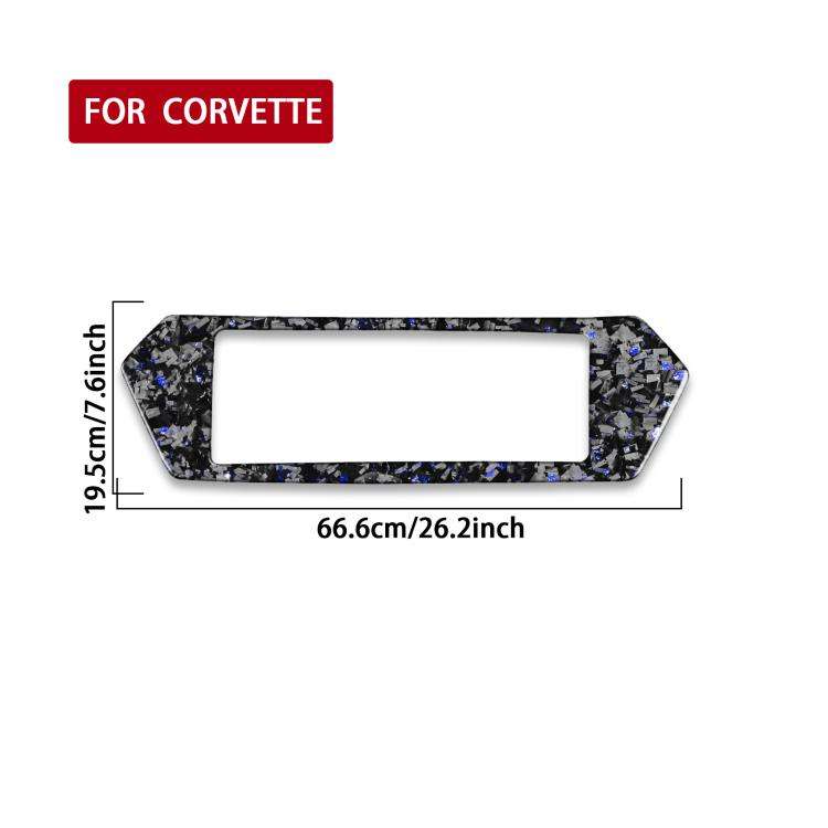 Forged Gold Foil Carbon Fiber Car Rear License Plate Frame Decorative Sticker for Chevrolet Corve...
