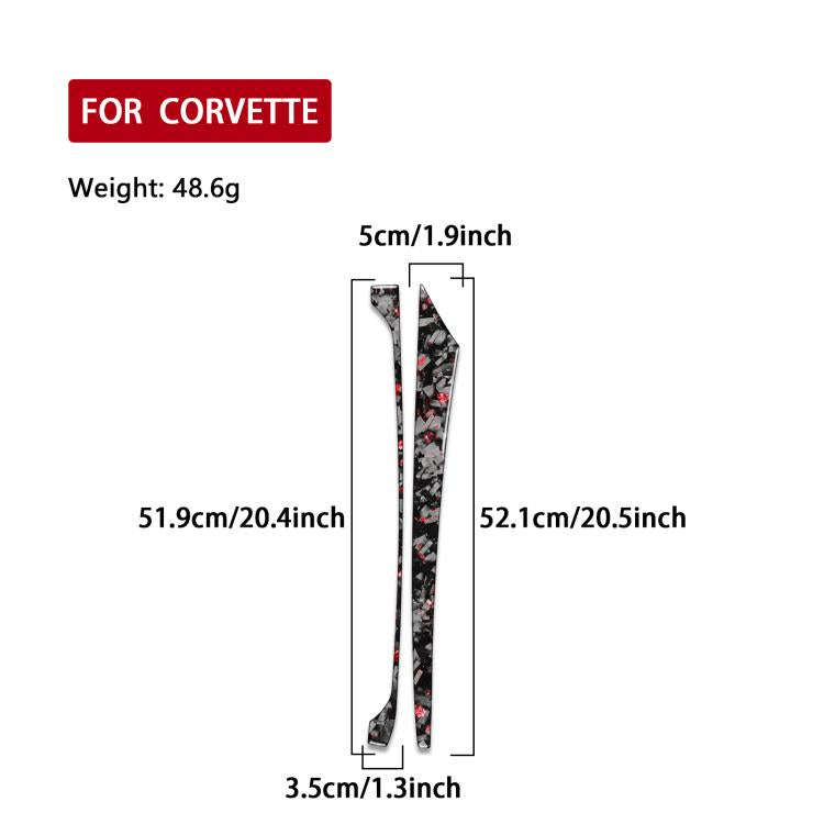 2pcs/Set Forged Gold Foil Carbon Fiber Car Center Console Side Decorative Sticker for Chevrolet C...
