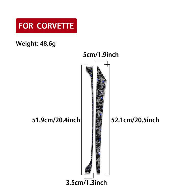 2pcs/Set Forged Gold Foil Carbon Fiber Car Center Console Side Decorative Sticker for Chevrolet C...