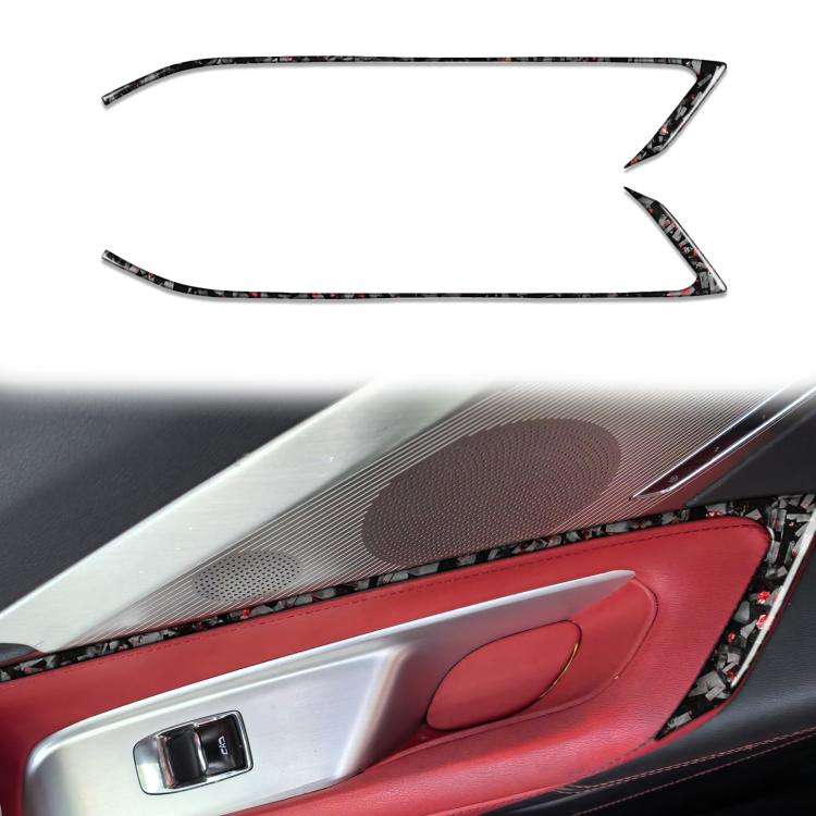 2pcs/Set Forged Gold Foil Carbon Fiber Car Door Decorative Sticker for Chevrolet Corvette C8 2020...