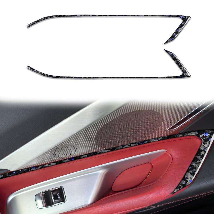 2pcs/Set Forged Gold Foil Carbon Fiber Car Door Decorative Sticker for Chevrolet Corvette C8 2020...