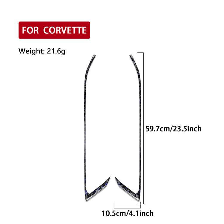 2pcs/Set Forged Gold Foil Carbon Fiber Car Door Decorative Sticker for Chevrolet Corvette C8 2020...