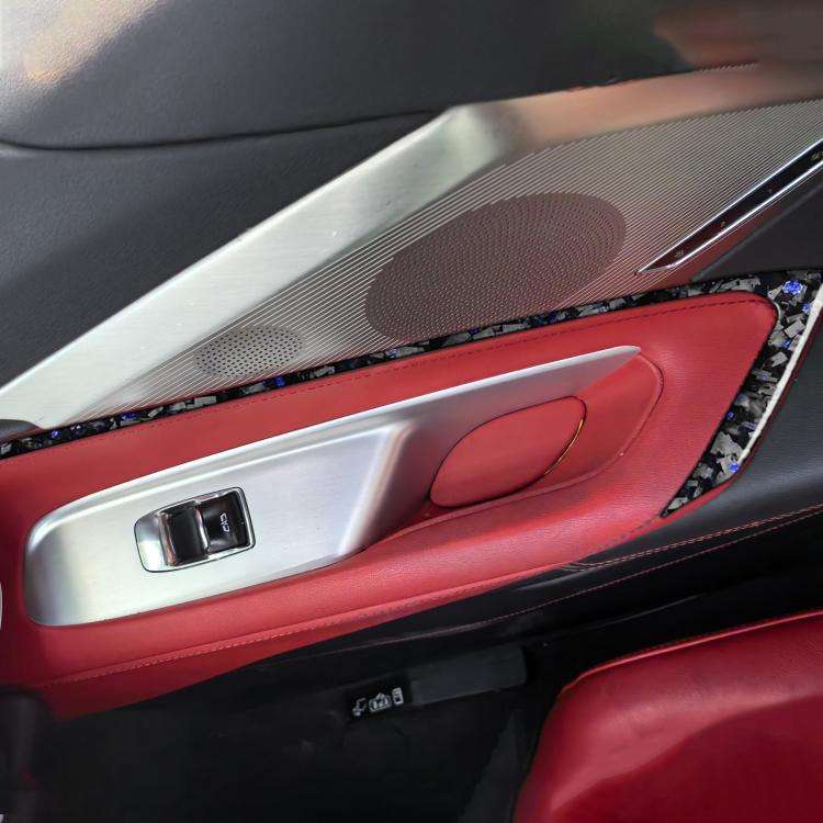 2pcs/Set Forged Gold Foil Carbon Fiber Car Door Decorative Sticker for Chevrolet Corvette C8 2020...