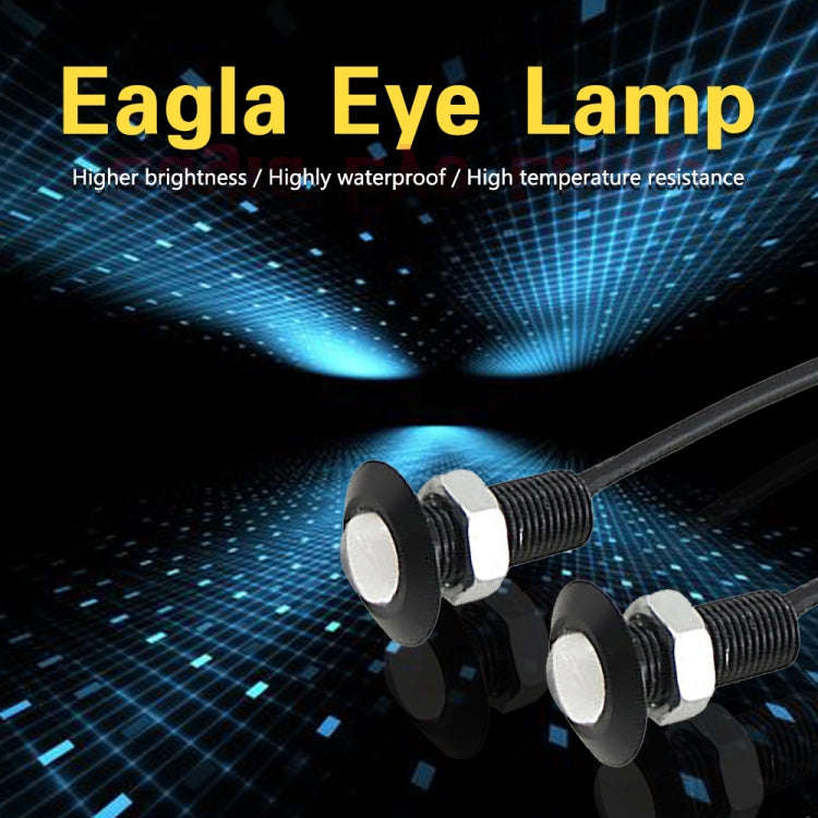10 PCS 18mm 1.5W DC9-80V Motorcycle Eagle Eye Light Single Lens(Red Light)