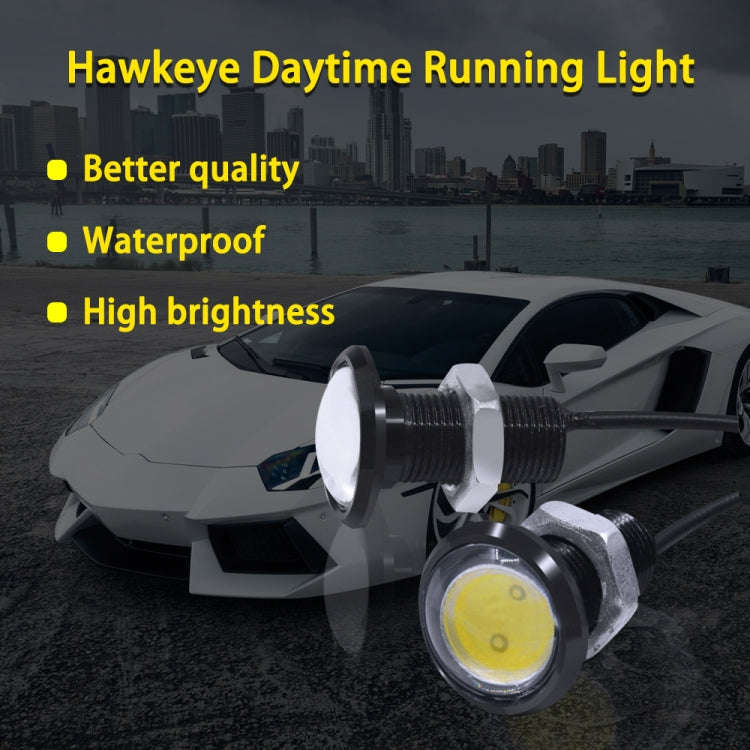 10 PCS 23mm 1.5W DC9-80V Motorcycle Eagle Eye Light Single Lens(White Light)
