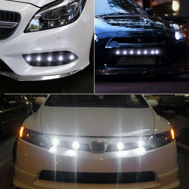 10 PCS 18mm 1.5W DC9-80V Motorcycle Eagle Eye Light Double Lens(White Light)