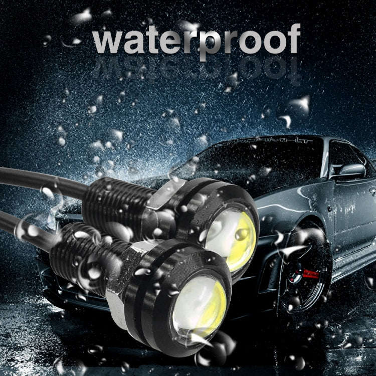 10 PCS 18mm 1.5W DC9-80V Motorcycle Eagle Eye Light Double Lens(White Light)