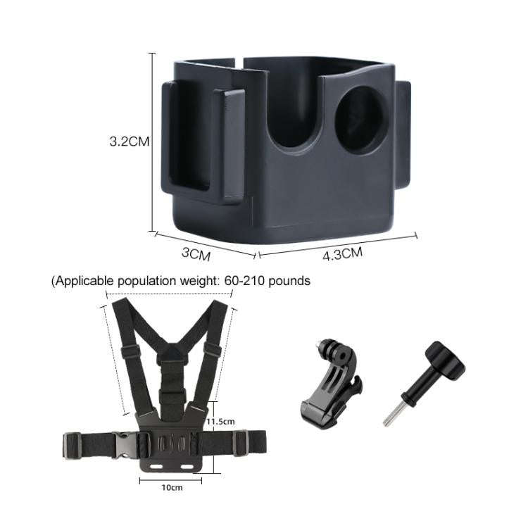 For DJI Osmo Pocket 3 Adapter Expansion Bracket Frame with Chest Strap