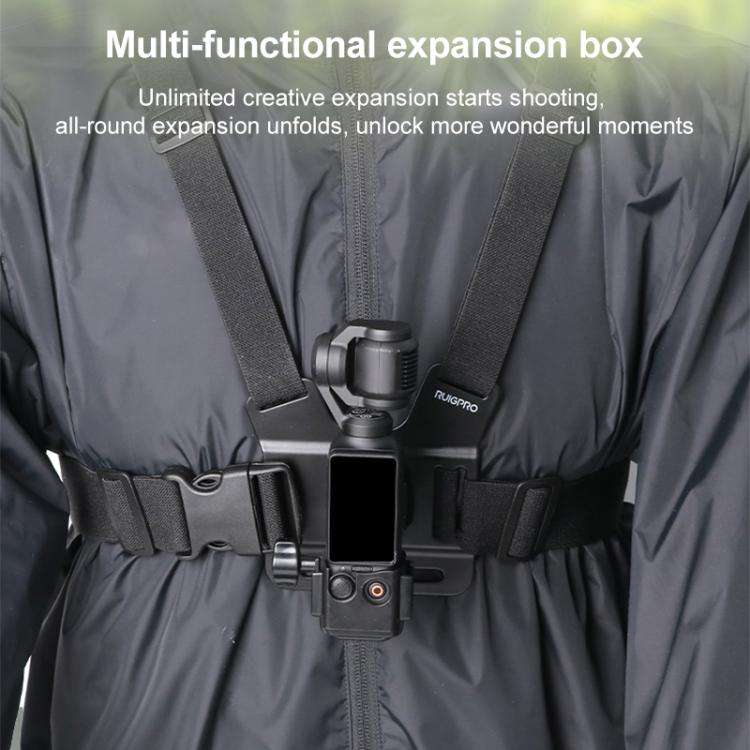 For DJI Osmo Pocket 3 Adapter Expansion Bracket Frame with Chest Strap