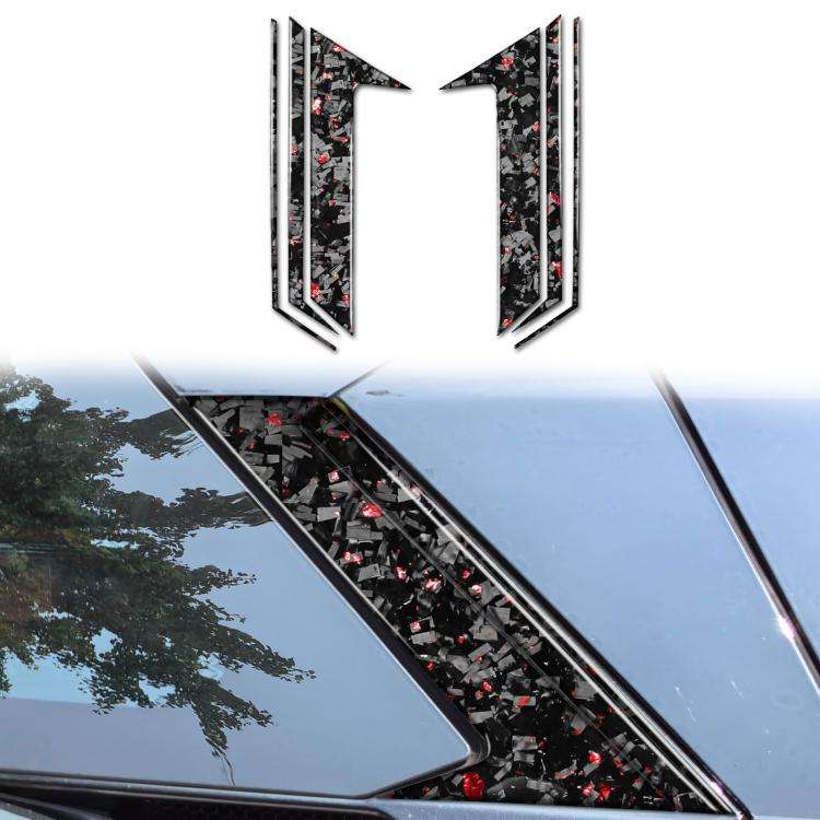 6pcs/Set Forged Gold Foil Carbon Fiber Car Roof Camera Decorative Sticker for Chevrolet Corvette ...