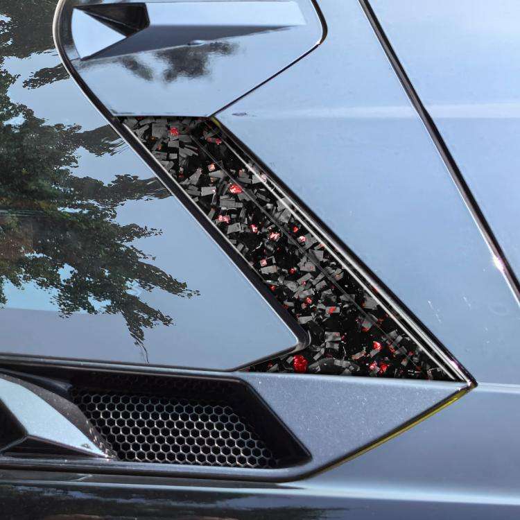 6pcs/Set Forged Gold Foil Carbon Fiber Car Roof Camera Decorative Sticker for Chevrolet Corvette ...