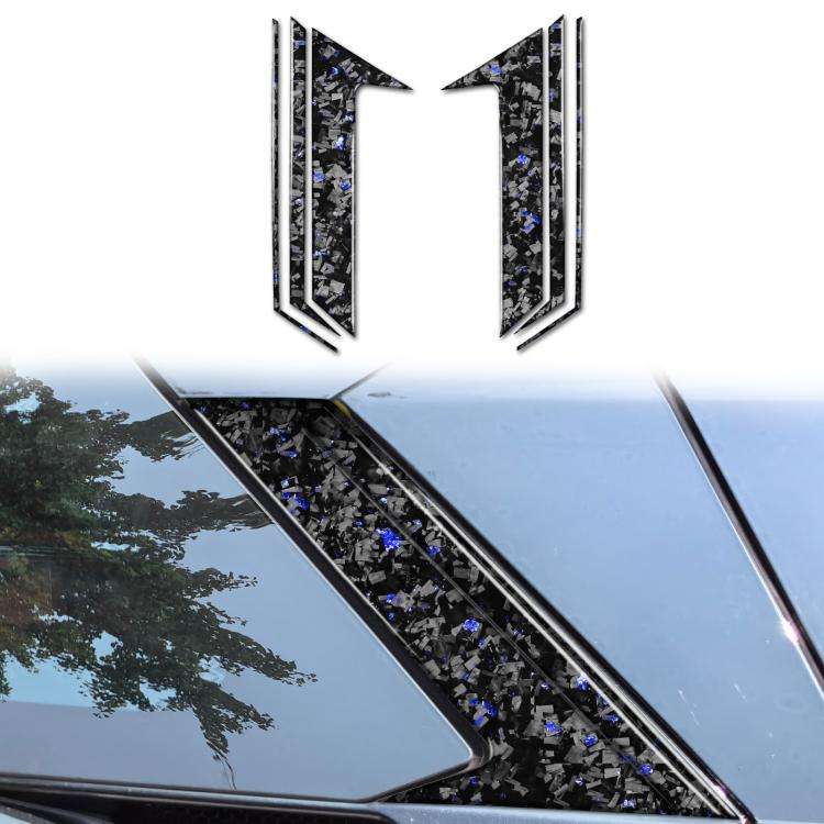 6pcs/Set Forged Gold Foil Carbon Fiber Car Roof Camera Decorative Sticker for Chevrolet Corvette ...