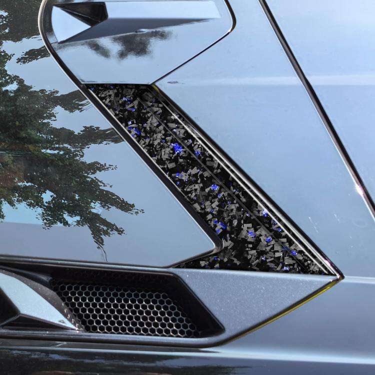 6pcs/Set Forged Gold Foil Carbon Fiber Car Roof Camera Decorative Sticker for Chevrolet Corvette ...