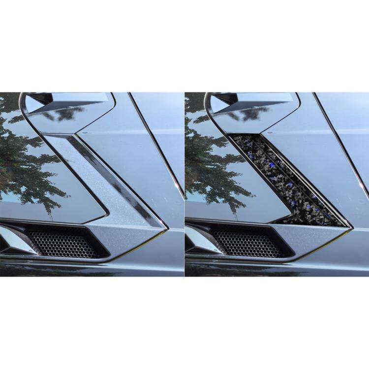 6pcs/Set Forged Gold Foil Carbon Fiber Car Roof Camera Decorative Sticker for Chevrolet Corvette ...
