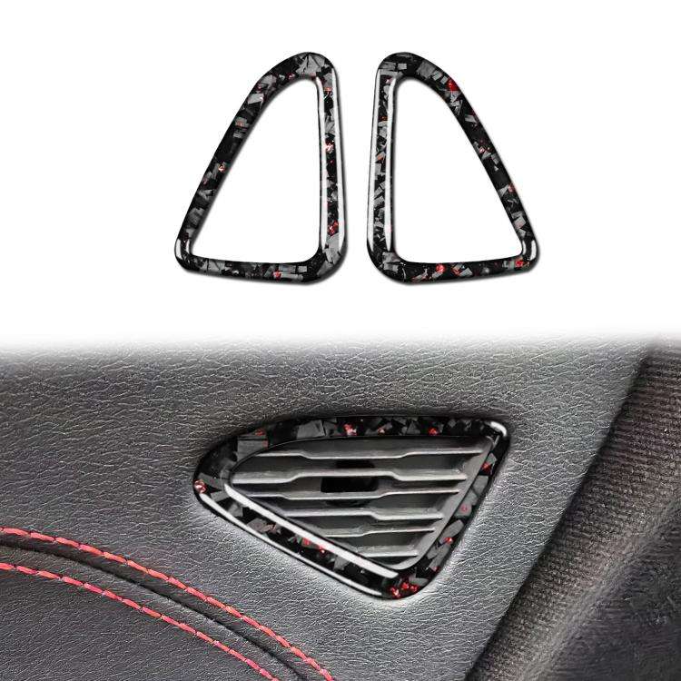 2pcs/Set Forged Gold Foil Carbon Fiber Car Door Air Outlet Decorative Sticker for Chevrolet Corve...