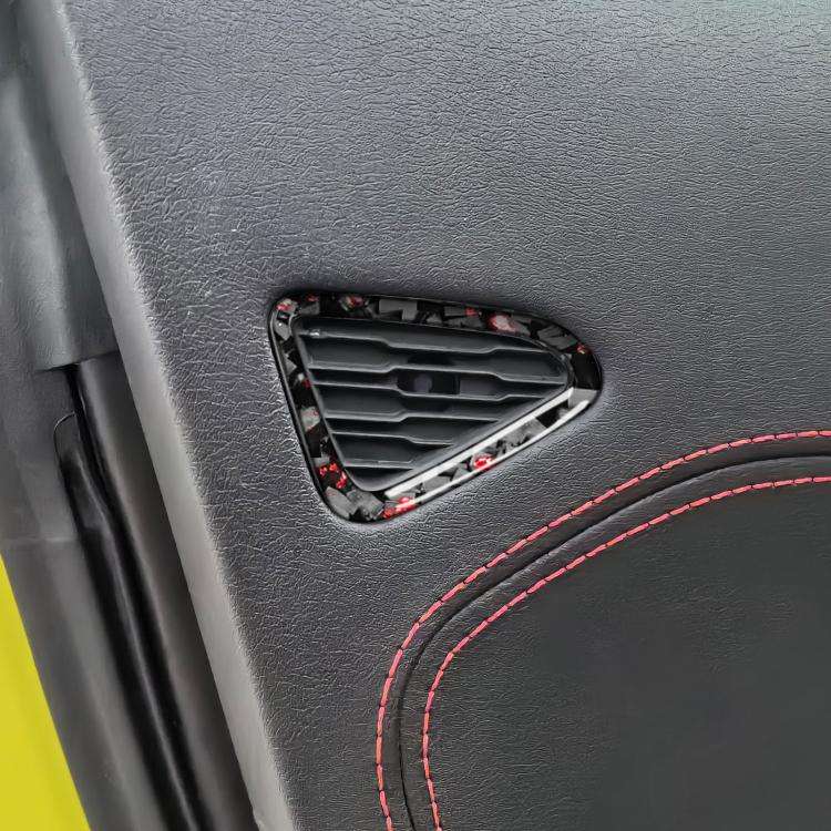 2pcs/Set Forged Gold Foil Carbon Fiber Car Door Air Outlet Decorative Sticker for Chevrolet Corve...