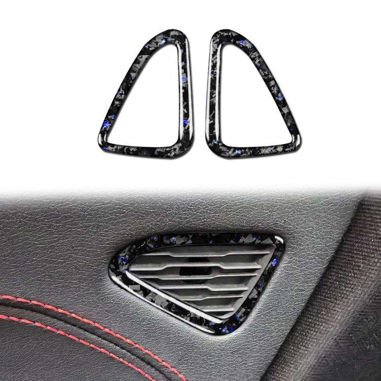 2pcs/Set Forged Gold Foil Carbon Fiber Car Door Air Outlet Decorative Sticker for Chevrolet Corve...
