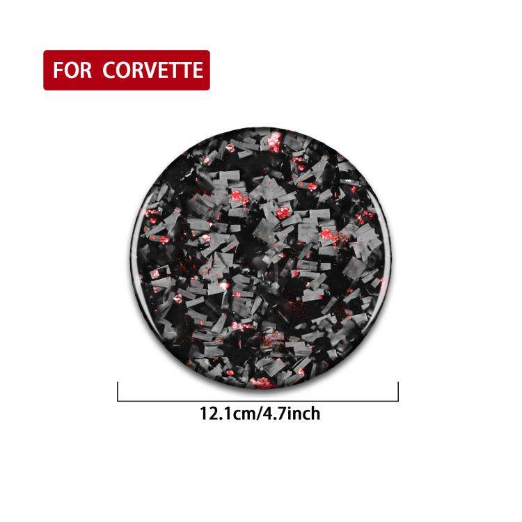 Forged Gold Foil Carbon Fiber Car Fuel Tank Cap Decorative Sticker for Chevrolet Corvette C8 2020...