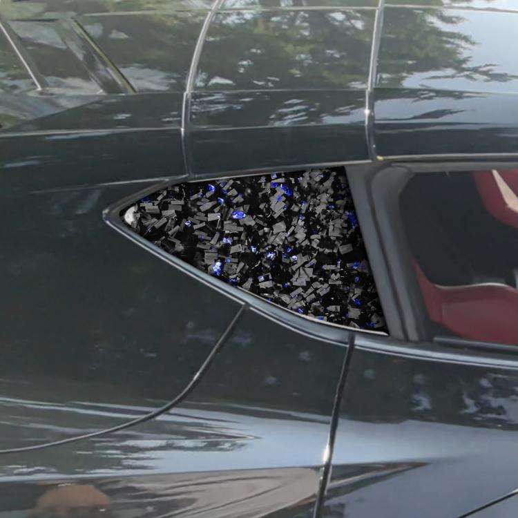 2pcs/Set Forged Gold Foil Carbon Fiber Car Rear Triangle Window Decorative Sticker for Chevrolet ...