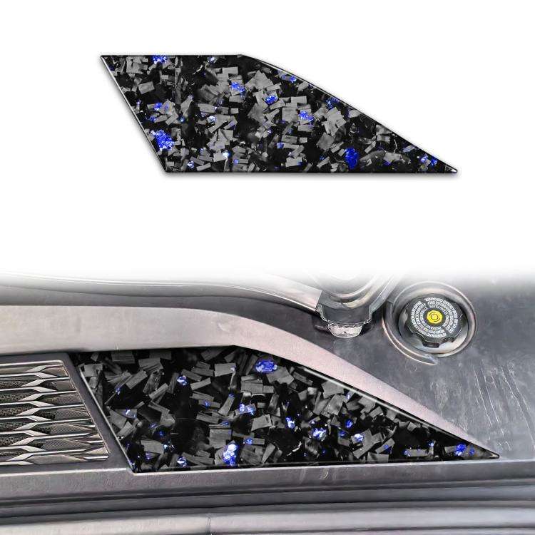 Forged Gold Foil Carbon Fiber Car Front Storage Vents Decorative Sticker for Chevrolet Corvette C...