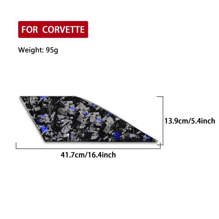 Forged Gold Foil Carbon Fiber Car Front Storage Vents Decorative Sticker for Chevrolet Corvette C...