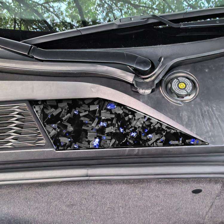 Forged Gold Foil Carbon Fiber Car Front Storage Vents Decorative Sticker for Chevrolet Corvette C...