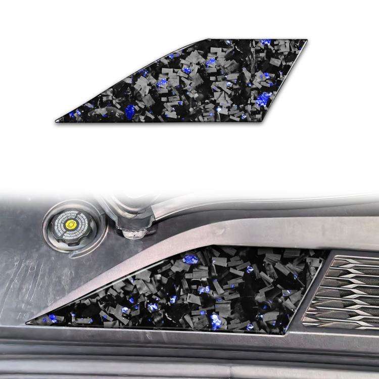 Forged Gold Foil Carbon Fiber Car Front Storage Vents Decorative Sticker for Chevrolet Corvette C...